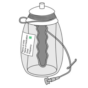 333e.Empty elastomeric infusion pump